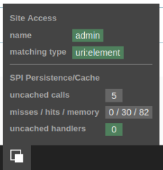 Cohesivo info in Web Debug Toolbar